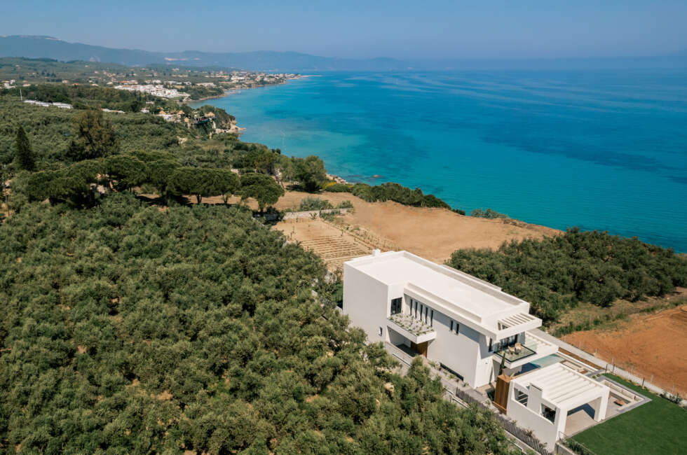 A captivating luxurious villa overlooking the Ionian Sea.