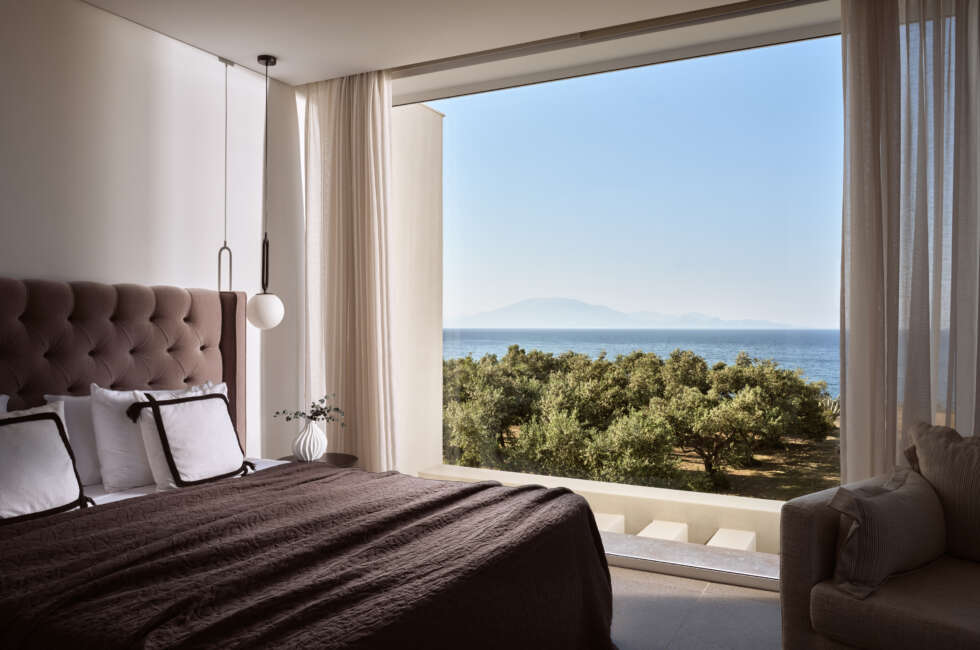 First Floor, fourth available bedroom featuring also sea views & access to a balcony.